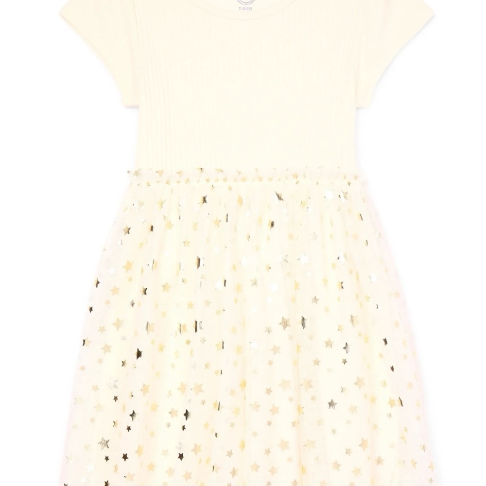 Wonder Nation Ivory Dress with Metallic Stars